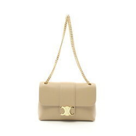 Celine Victoire Shoulder Bag Beige Leather - Picture 1 of 8
